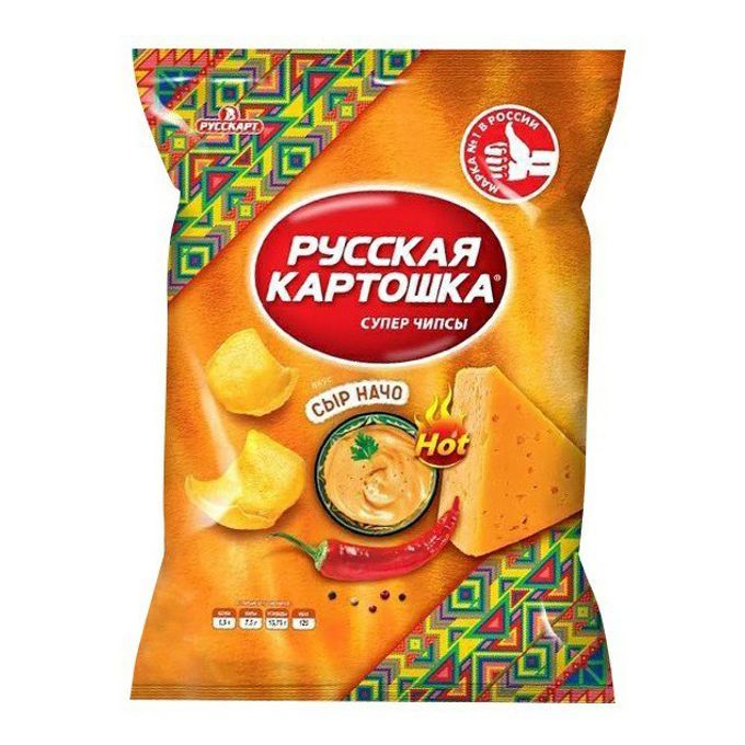 Русская картошка со вкусом Сыр Начо 50г купить в Красноярске с ...