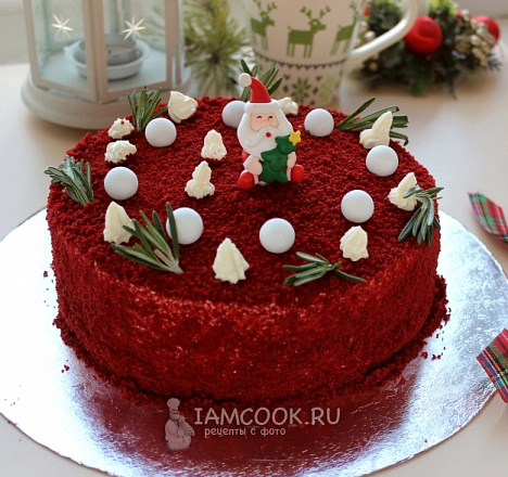 Торт «Красный бархат» с кремом чиз