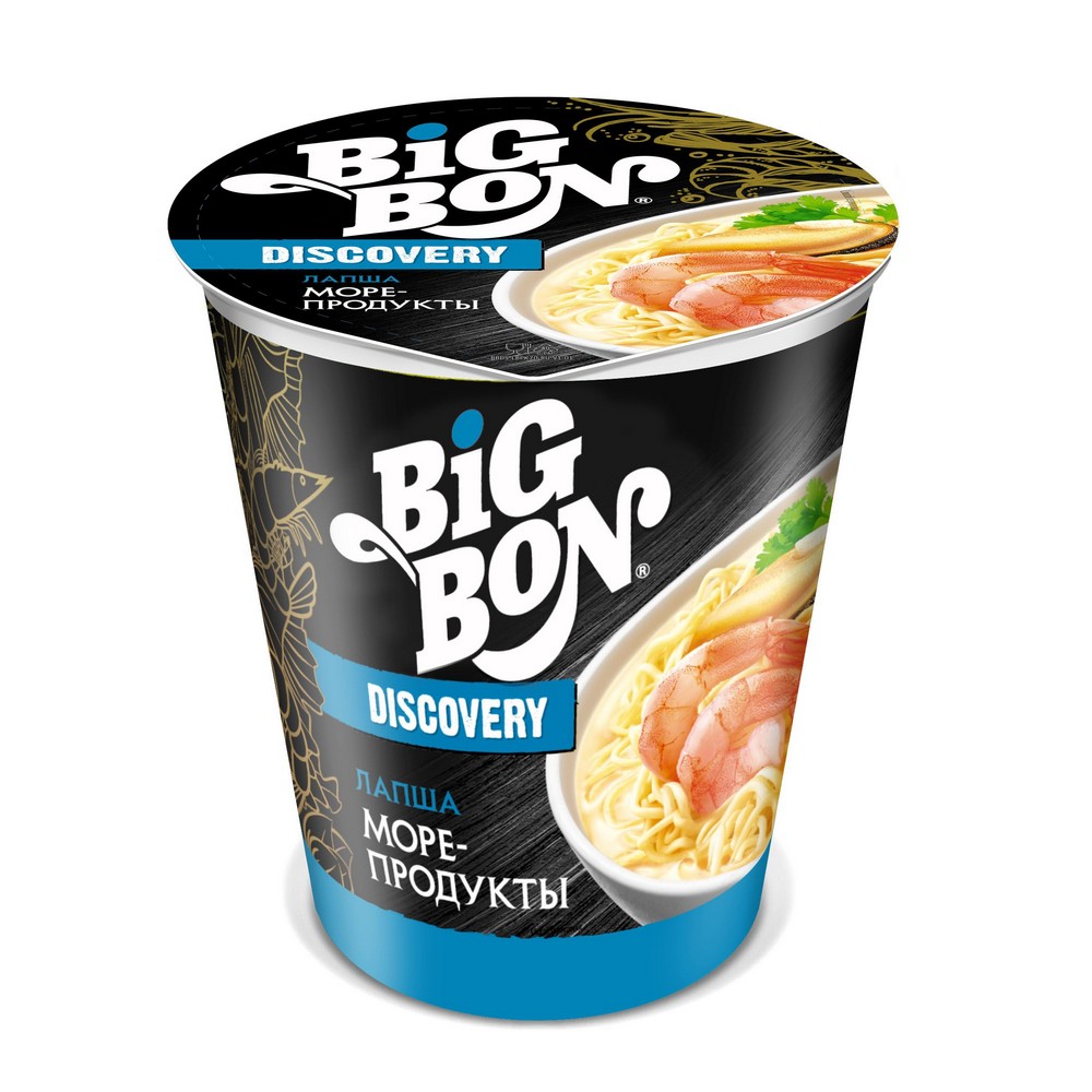 Лапша Big Bon с морепродуктами 70гр купить в Красноярске с доставкой на дом  в интернет-магазине 