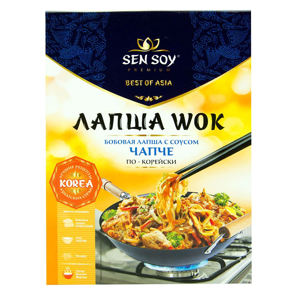 Лапша бобовая WOK Сэн Сой Harusame с соусом Chapchae и кунжутом 235г купить  в Красноярске с доставкой на дом в интернет-магазине 