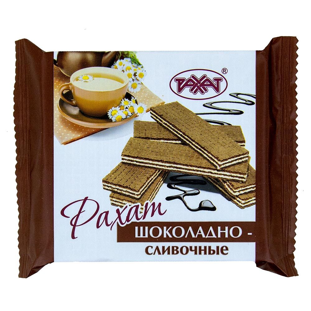 Вафли шоколадно сливочные Рахат 100г купить в Красноярске с доставкой на  дом в интернет-магазине 