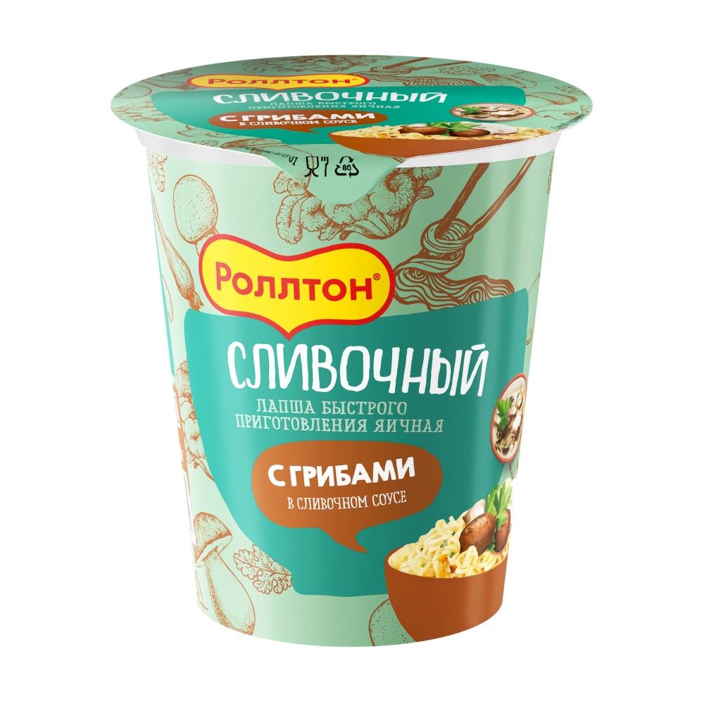 Лапша Роллтон Грибы в сливочном вкусе 70г купить в Красноярске с доставкой  на дом в интернет-магазине 