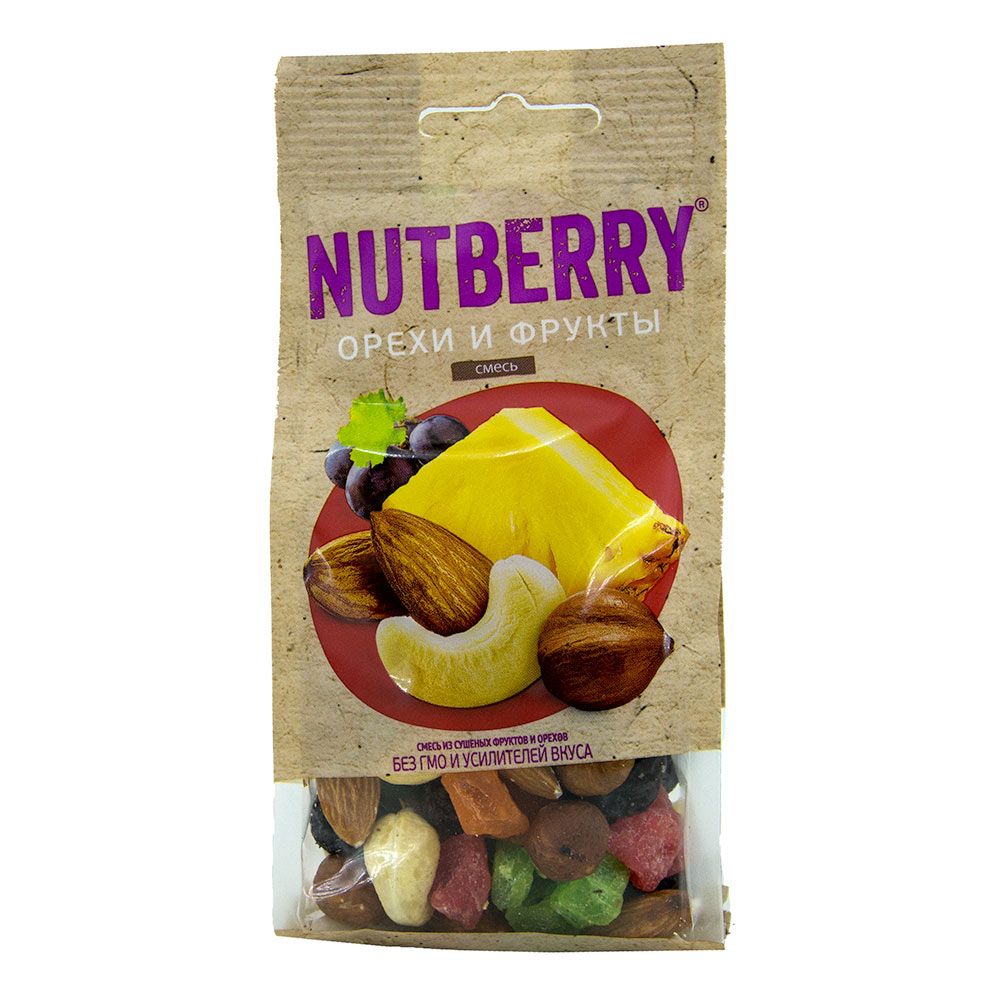 Смесь Орехи и Фрукты Nutberry ГУД-ФУД 100г купить в Красноярске с доставкой  на дом в интернет-магазине 