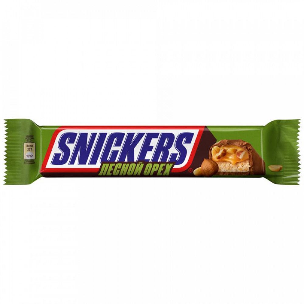 Батончик Snickers шоколадный с лесным орехом 81 г купить в Красноярске с  доставкой на дом в интернет-магазине 