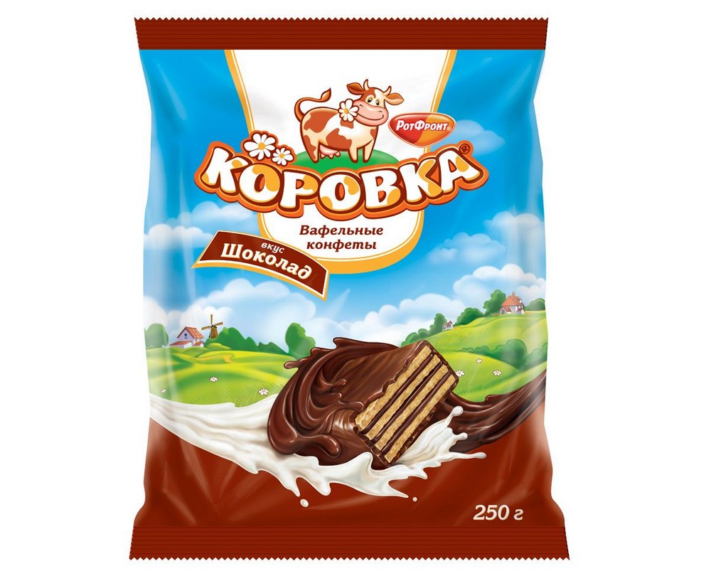 Конфеты Коровка Вкус шоколад Рот Фронт 250г