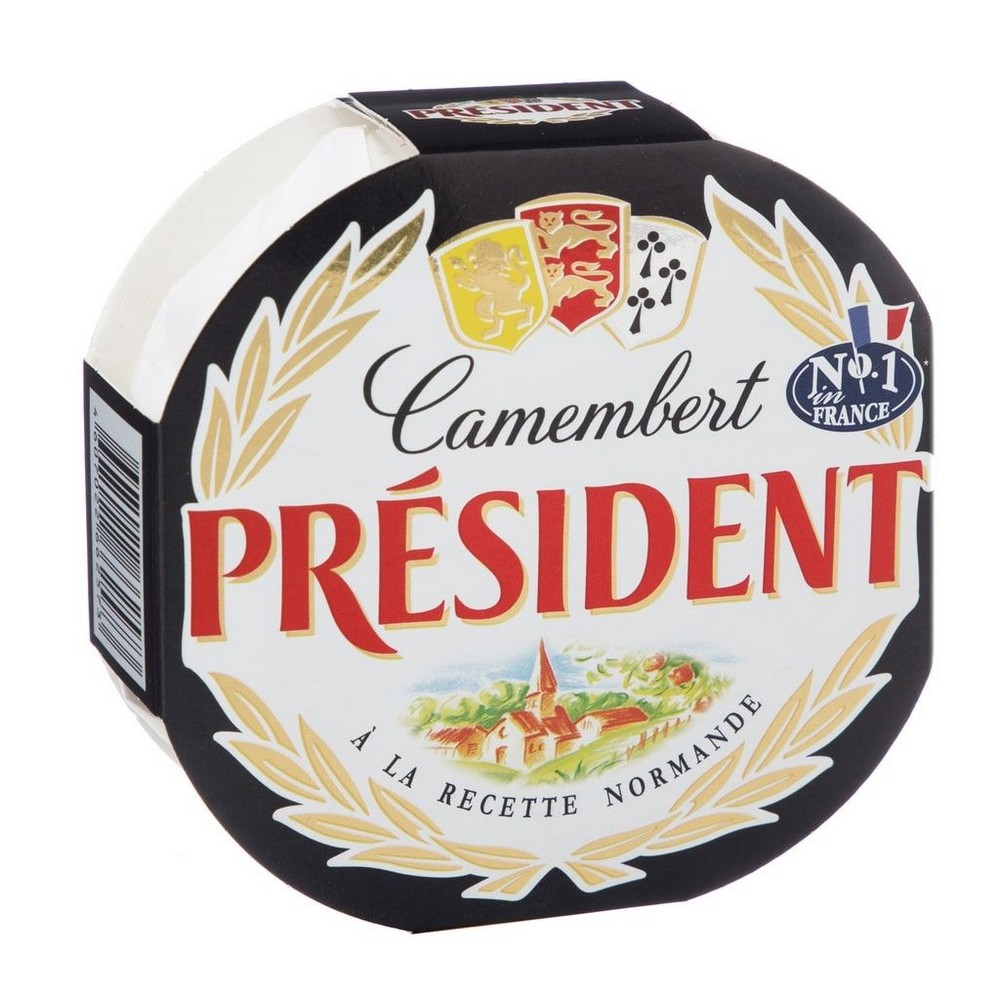 Сыр мягкий Camembert Президент с белой плесенью, БЗМЖ 45%, Лакталис, 125г  купить в Красноярске с доставкой на дом в интернет-магазине 