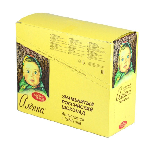 Шоколад Аленка молочный пористый Красный Октябрь 95г купить в Красноярске с доставкой в интернет-магазине "Ярбокс"
