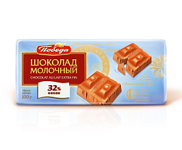 Шоколад Молочный 32% какао Победа вкуса 100г купить в Красноярске с доставкой в интернет-магазине "Ярбокс"