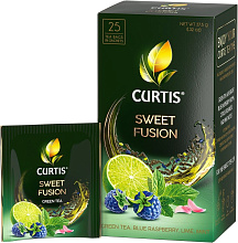 Чай зеленый Кёртис Свит Фьюжн Sweet Fusion 25 пакетиков по 1,5г. купить в Красноярске с доставкой на дом в интернет-магазине "Ярбокс"