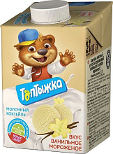 Коктейль молочный со вкусом ванильного мороженого м.д.ж 3,2 % Топтыжка 500мл