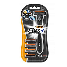 Станок для бритья  BIC 3 FLEX  HYBRID  бритья + (4 кассеты)