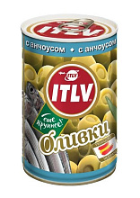 ITLV Оливки зеленые с анчоусом 314мл