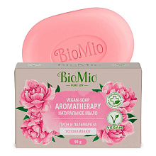 Мыло BioMio 90гр туалетное Vegan Soap Пион-пальмороза