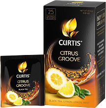 Чай черный Кёртис Цитрус Грув Citrus Groove 25 пакетиков по 1,5г купить в Красноярске с доставкой на дом в интернет-магазине "Ярбокс"