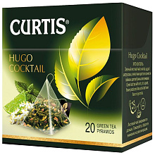 Чай зеленый Кёртис Хуго Коктейль 1,8г*20 пирамидок купить в Красноярске с доставкой на дом в интернет-магазине "Ярбокс"
