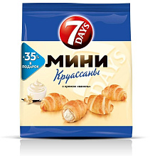 Круассаны мини 7 Days c кремом ваниль, 300 гр купить в Красноярске с доставкой в интернет-магазине "Ярбокс"