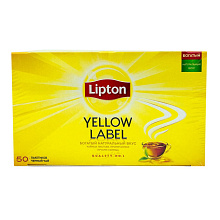 Чай черный Lipton Yellow Label 50 пакетиков по 2г купить в Красноярске с доставкой на дом в интернет-магазине "Ярбокс"