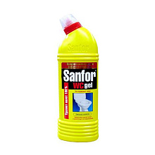 Гель для чистки туалета SANFOR WC 1000г Лимонная свежесть