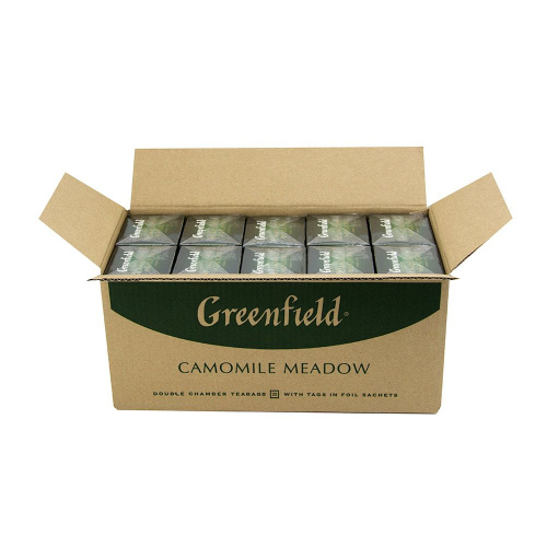 Чай травяной Гринфилд камомайл медоу 25 пакетиков по 1,5г купить в Красноярске с доставкой на дом в интернет-магазине "Ярбокс"