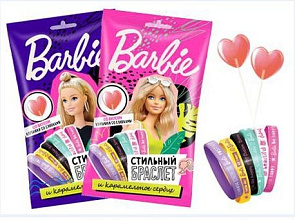 BARBIE карамель в виде сердца с браслетами 10г купить в Красноярске с доставкой в интернет-магазине "Ярбокс"