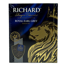 Чай черный Ричард Роял Эрл Грей 100 пакетиков по 2г купить в Красноярске с доставкой на дом в интернет-магазине "Ярбокс"