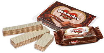 Вафли Обожайка вкус Шоколад Пенза 225г купить в Красноярске с доставкой в интернет-магазине "Ярбокс"