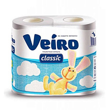 Бумага туалетная Veiro Classic 2-сл 4 рул белая