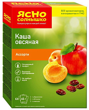 Каша овсяная Ассорти: абрикос, яблоко, изюм 270г. купить в Красноярске с доставкой в интернет-магазине "Ярбокс"