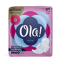 Прокладки OLA ULTRA NORMAL 10 Бархатистая сеточка
