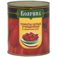 Томаты целые очищенные Бояринъ в томатном соку, 2650мл