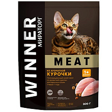 Сухой корм Winner Meat из ароматной курочки для взрослых кошек старше 1 года 300г