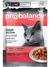 Корм ProBalance влажный для активных кошек, 85гр