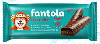 Шоколадный батончик Печенье с карамелью со вкусом "CHOCO VIBE" Фантола 50г купить в Красноярске с доставкой в интернет-магазине "Ярбокс"