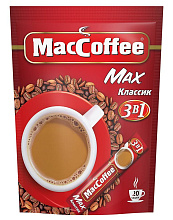 Кофе Маккофе Макс Классик 3в1 20 пакетиков по 16г купить в Красноярске с доставкой на дом в интернет-магазине "Ярбокс"