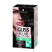 Краска д/волос GLISS KUR  4-0 Тёмно-каштановый