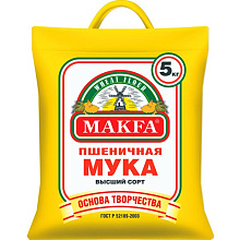Мука пшеничная Макфа высший сорт 5кг купить в Красноярске с доставкой в интернет-магазине "Ярбокс"