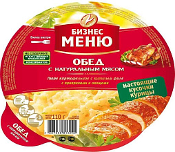 Бизнес-меню пюре картофельное с курицей, 110 гр купить в Красноярске с доставкой в интернет-магазине "Ярбокс"