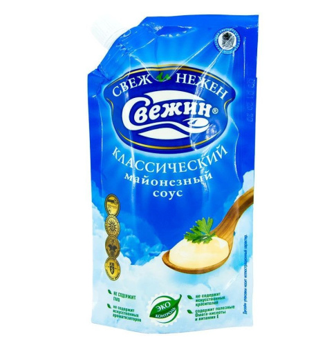 Майонезный соус классический Свежин 37% 200г купить в Красноярске с доставкой в интернет-магазине "Ярбокс"