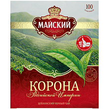 Чай черный Корона Российской Империи 100 пакетиков по 2г купить в Красноярске с доставкой на дом в интернет-магазине "Ярбокс"