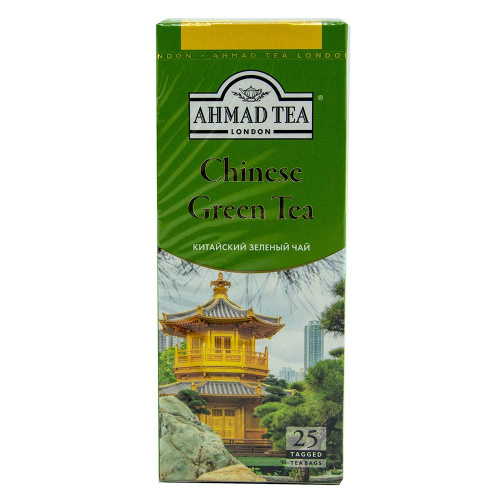 Чай зеленый Ахмад Китайский 25 пакетиков по 2г купить в Красноярске с доставкой на дом в интернет-магазине "Ярбокс"
