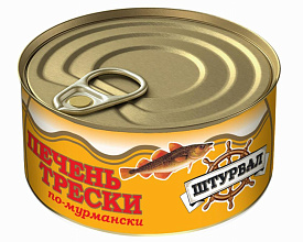 Печень трески по-мурмански Штурвал, 125 гр купить в Красноярске с доставкой на дом в интернет-магазине "Ярбокс"