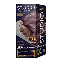 Краска для волос 3D Golografic т.7.25 Темное розовое золото, 50/50/15 мл