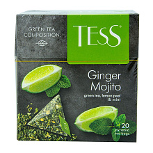 Чай зеленый Тэсс Джинджер мохито 20 пирамидок по 1,8г купить в Красноярске с доставкой на дом в интернет-магазине "Ярбокс"
