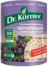 Хлебцы Dr. Korner злаковый коктейль черничные 100гр