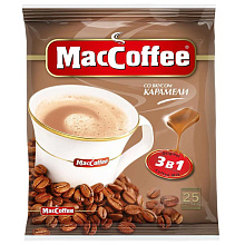 Кофе Маккофе Карамель 3в1 25 пакетиков по 18г купить в Красноярске с доставкой на дом в интернет-магазине "Ярбокс"