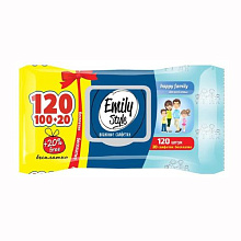 Салфетки влажные 100+20шт Emily style для детей ЭКОНОМ с крышкой