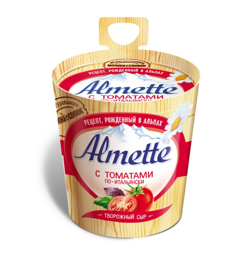 Сыр творожный Альметте Хохланд с томатами по-итальянски БЗМЖ 57% 150г