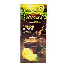 Чай черный Лисма крепкий лимон 25 пакетиков по 1,5г купить в Красноярске с доставкой на дом в интернет-магазине "Ярбокс"