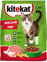 Корм Kitekat сухой для кошек Мясной пир, 350гр