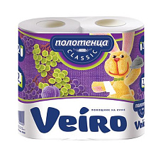 Полотенца бумажные кухонные Veiro Classic 2-сл 2 рулона белый